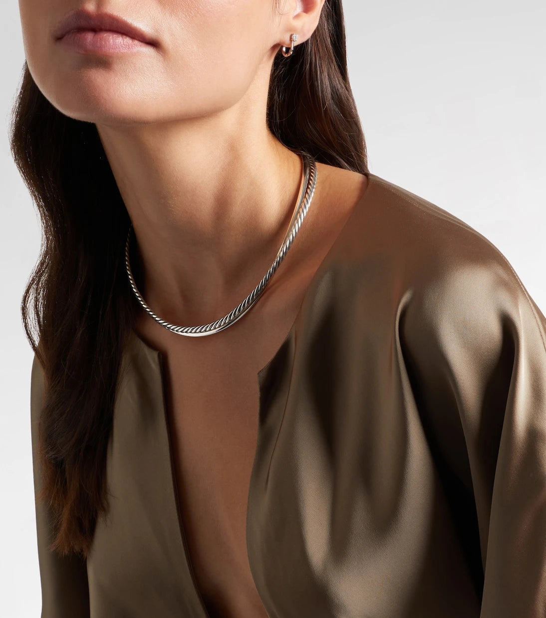 David Yurman - طوق Bold Crossover® من الفضة الإسترليني
