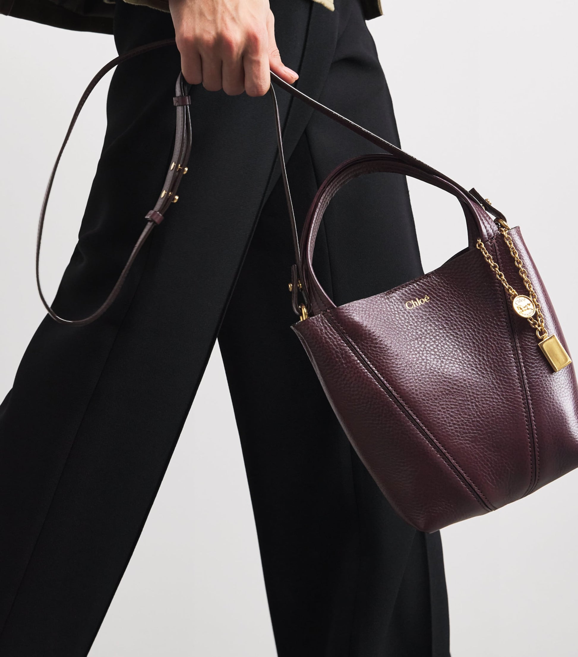 Chloé Small Leather Spin Tote Bag