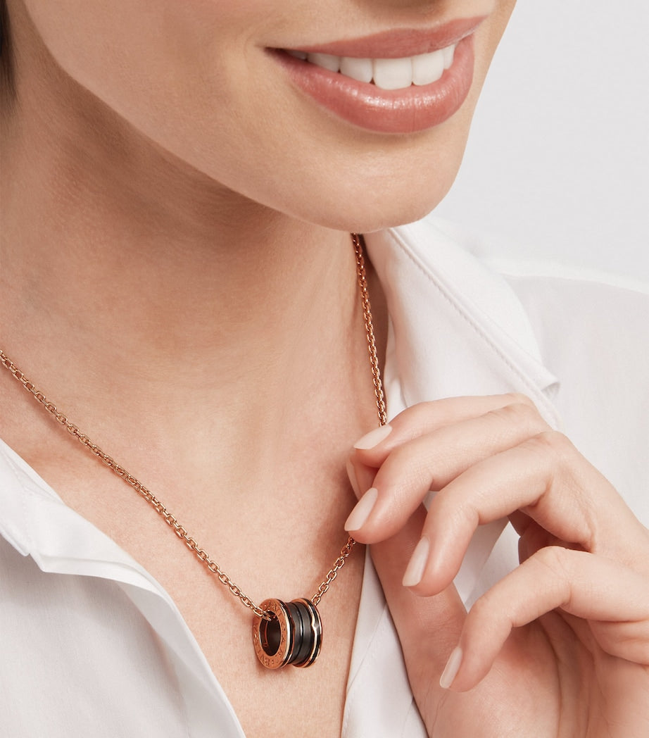 Rose Gold And Ceramic B.zero1 Necklace