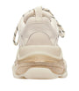 Balenciaga Beige Triple S Clear Sole Sneakers