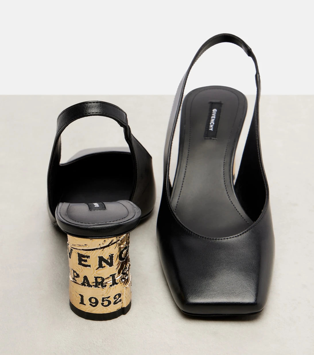 Givenchy - Tape 65 leather slingback pumps
