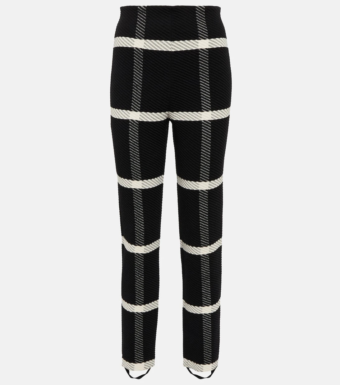 Alaïa - Checked wool-blend stirrup leggings