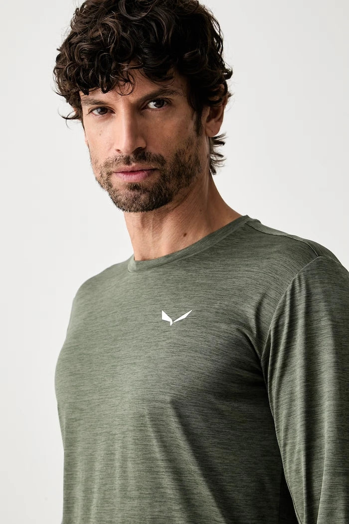 Salewa erkek uzun kollu spor üst Puez Melange Dry Tee
