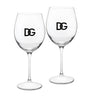 Set of 2 DG Millennials Logo Wine Glasses