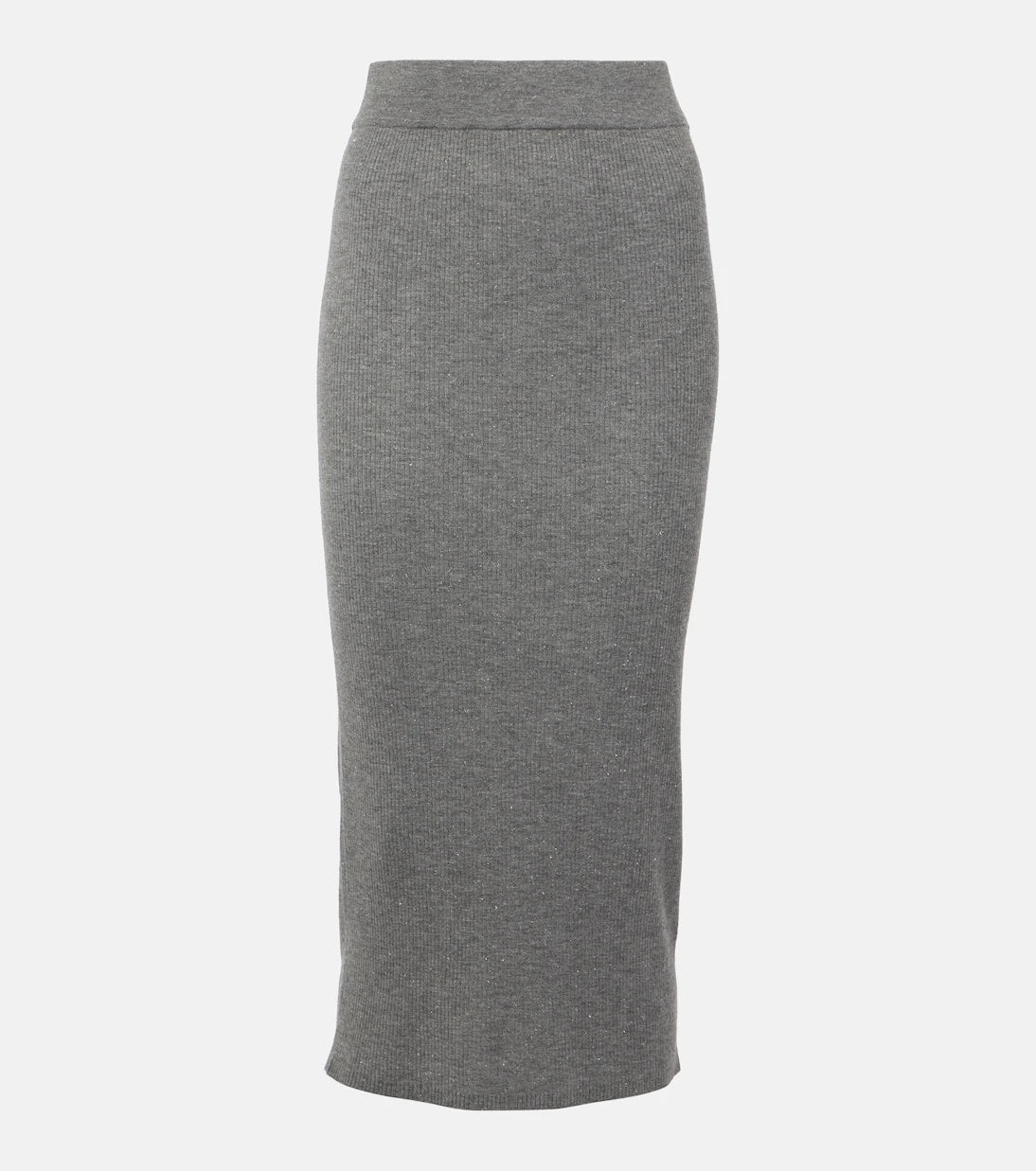 Brunello Cucinelli - Ribbed-knit midi skirt