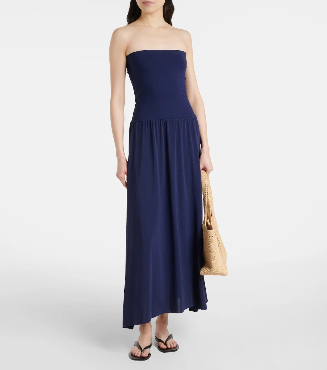 Eres - Oda jersey and crêpe jersey maxi dress