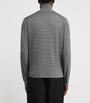 Emporio Armani Blue Virgin Wool Stripe Rollneck Sweater