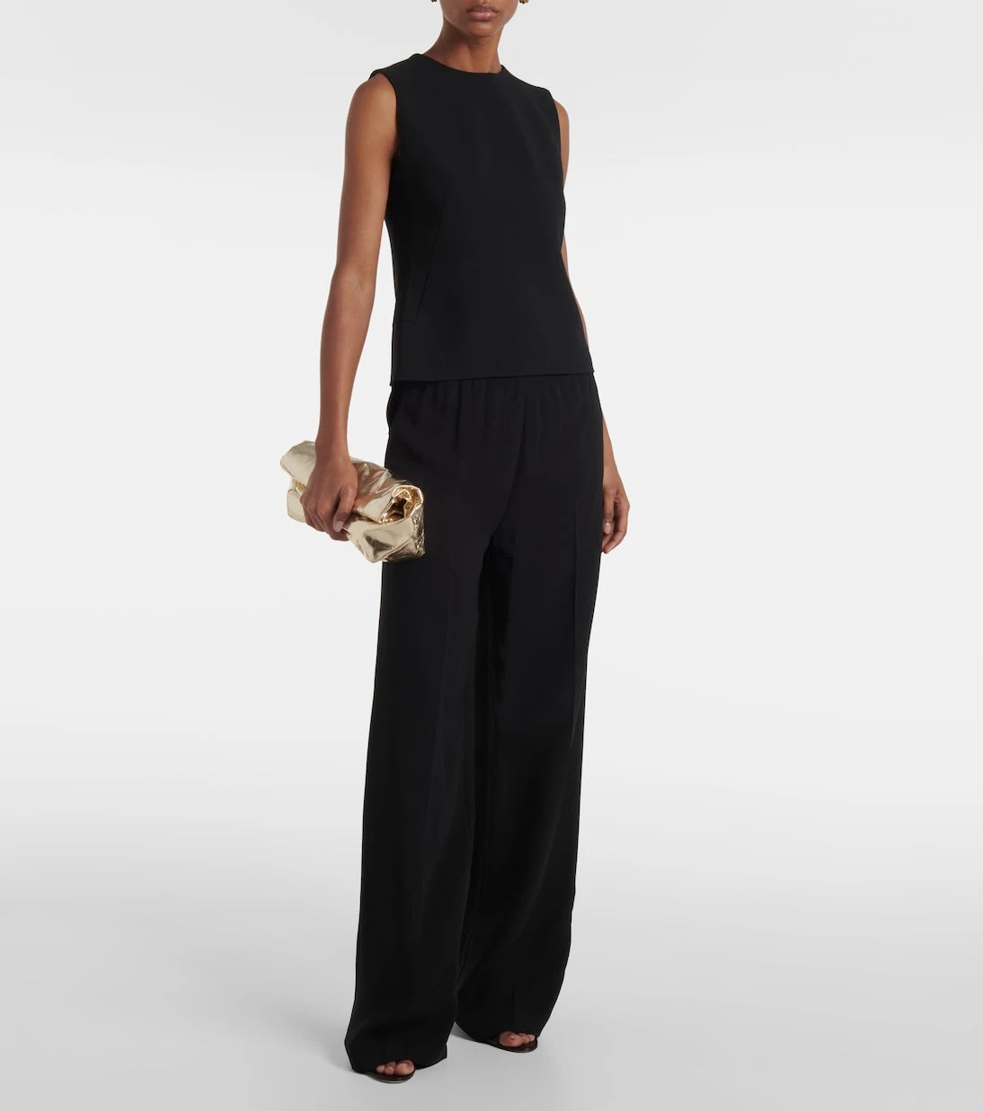 Fforme - Maud high-rise silk cady wide-leg pants