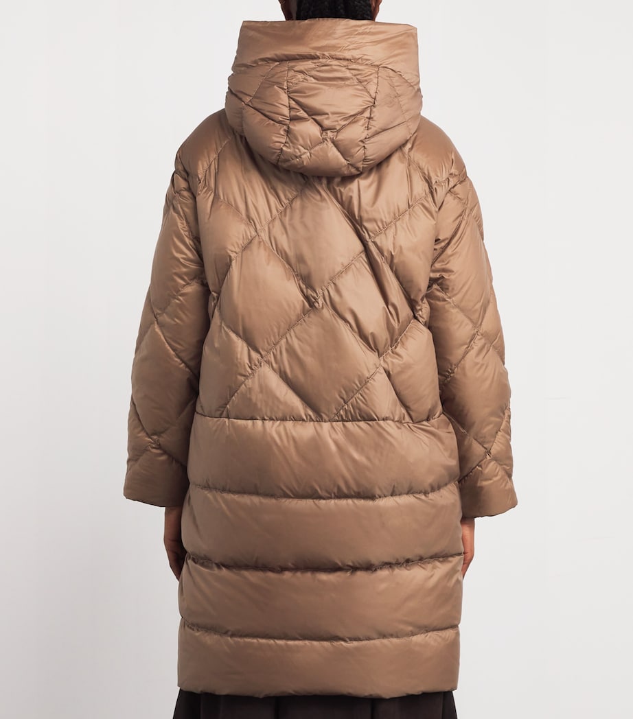 Max Mara Brown Down Water-Resistant The Cube Coat
