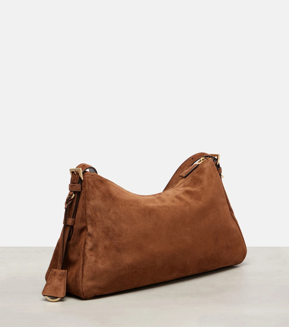 Prada - Prada Aimée Large suede shoulder bag