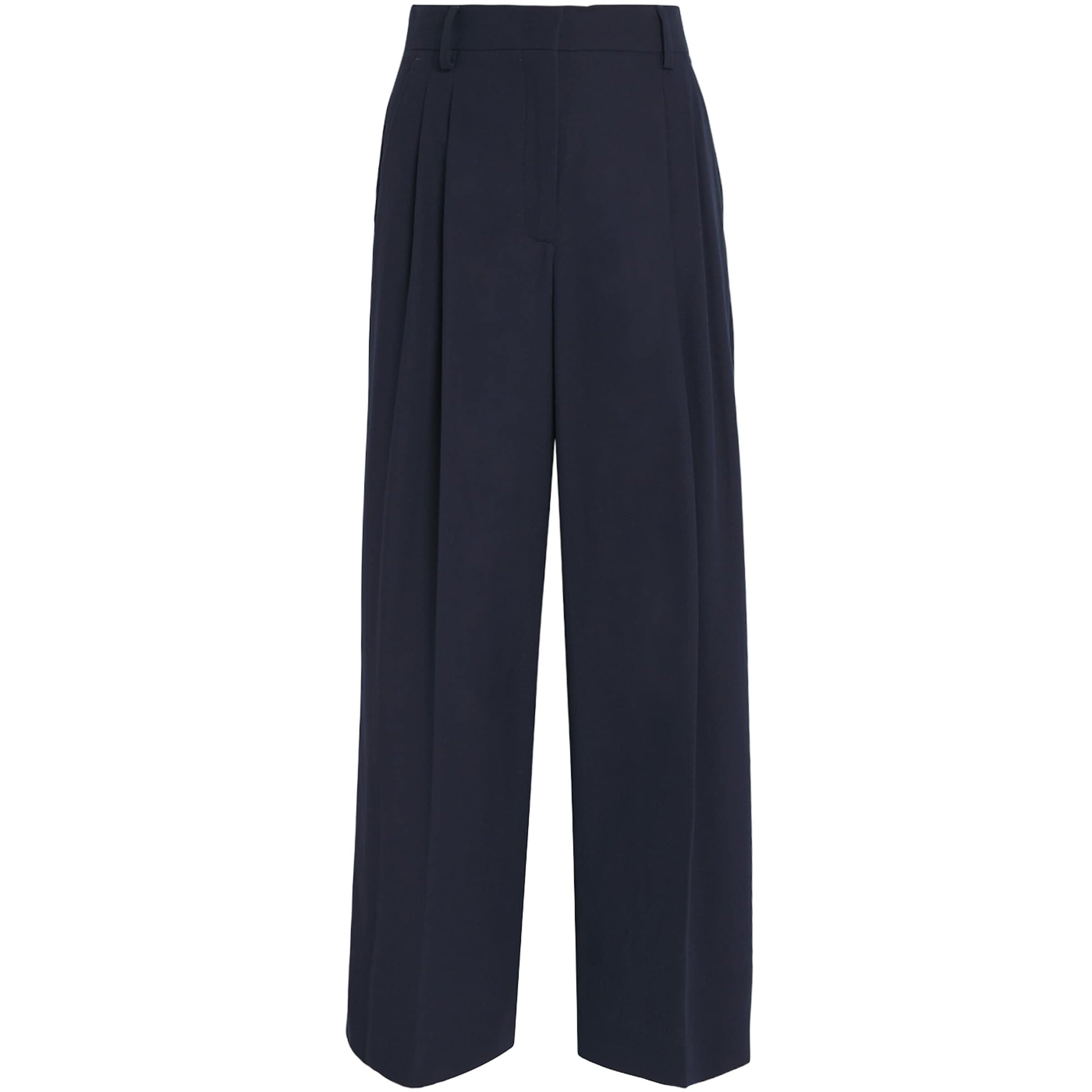 Weekend Max Mara Blue Cotton Wide-Leg Trousers