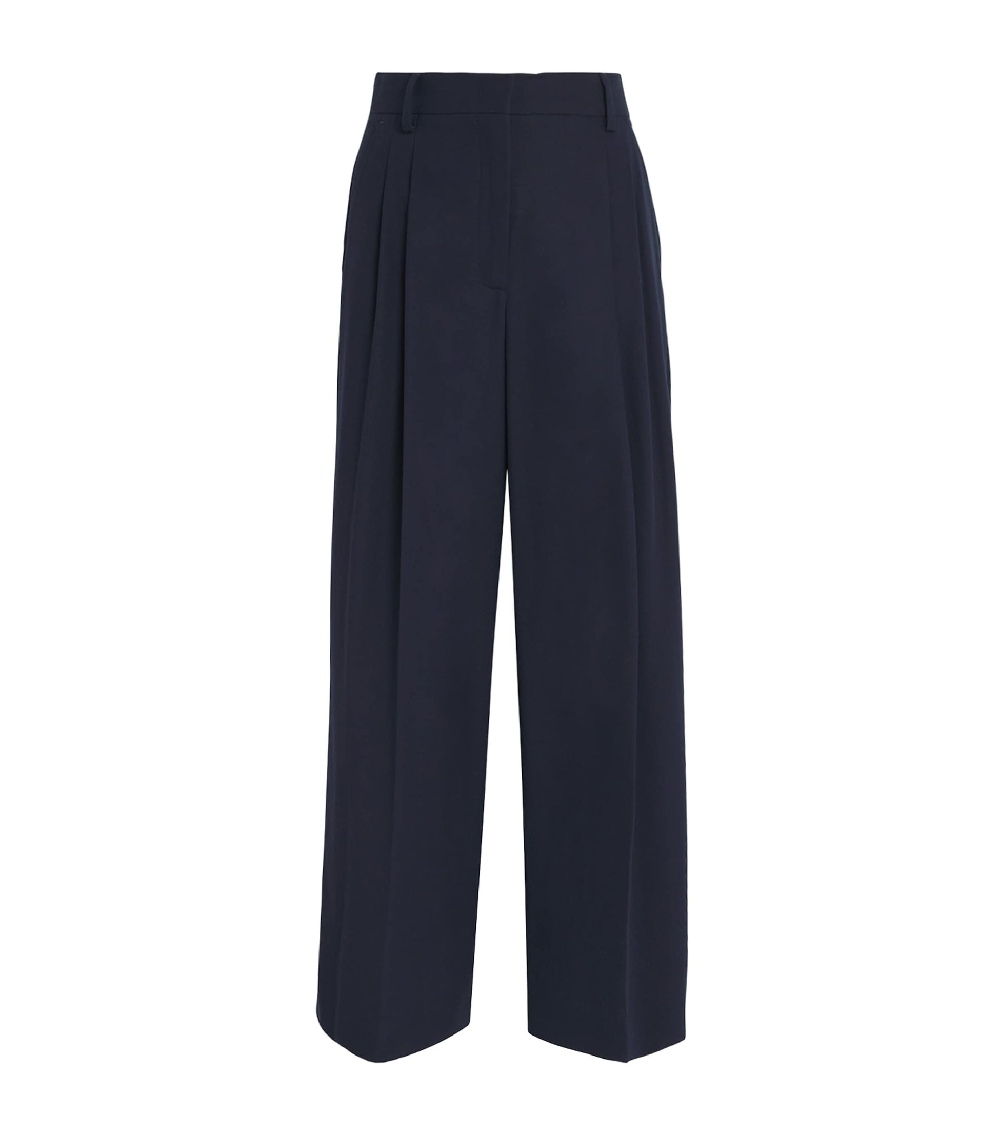 Weekend Max Mara Blue Cotton Wide-Leg Trousers