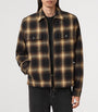 AllSaints Brown Organic Cotton Check Mathers Jacket