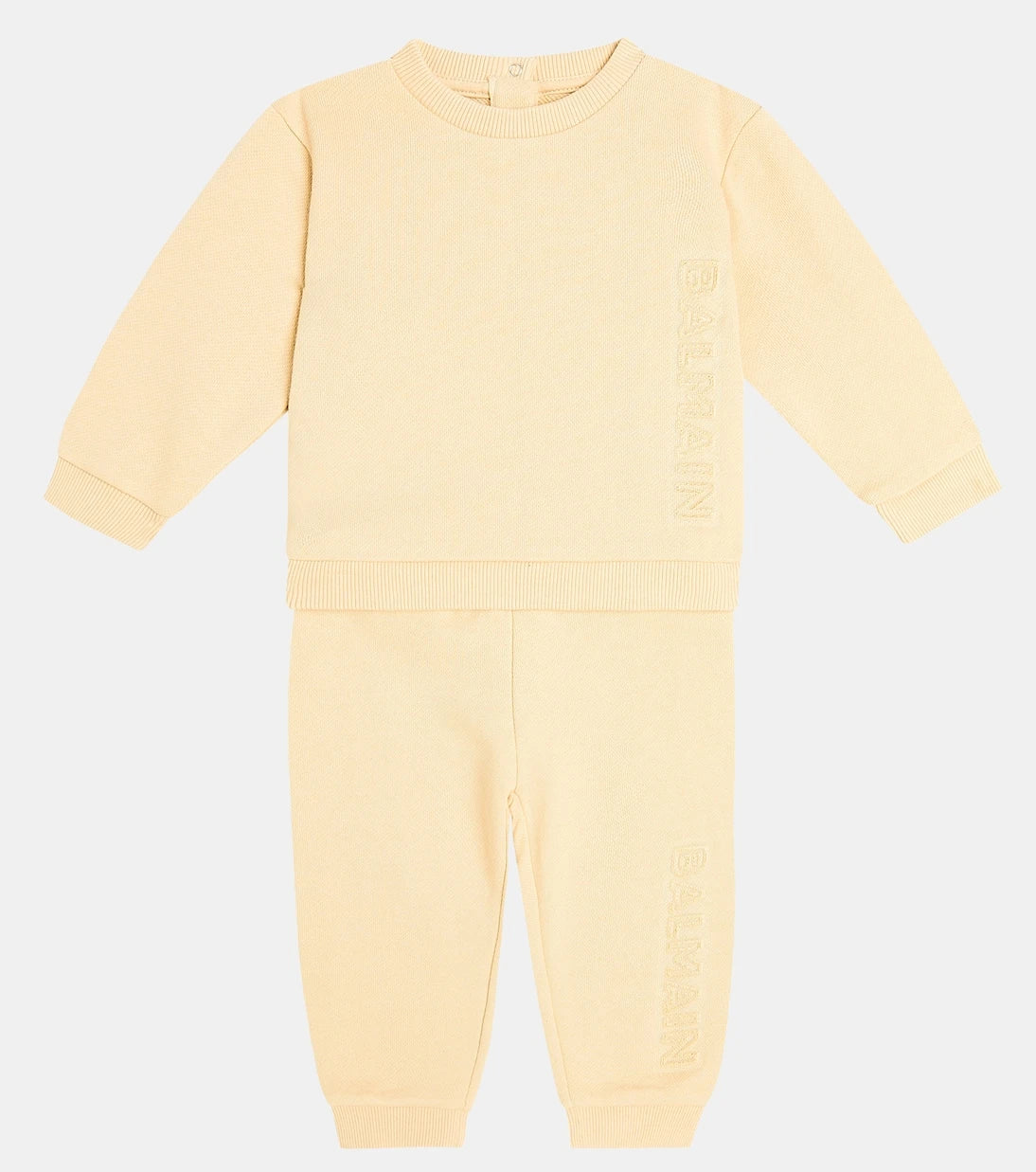 Balmain Kids - Baby cotton sweatshirt and sweatpants set