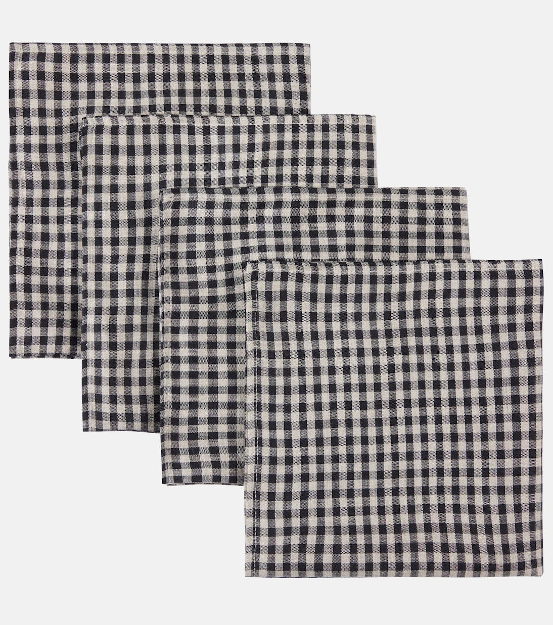 Once Milano - Set of 4 gingham linen napkins