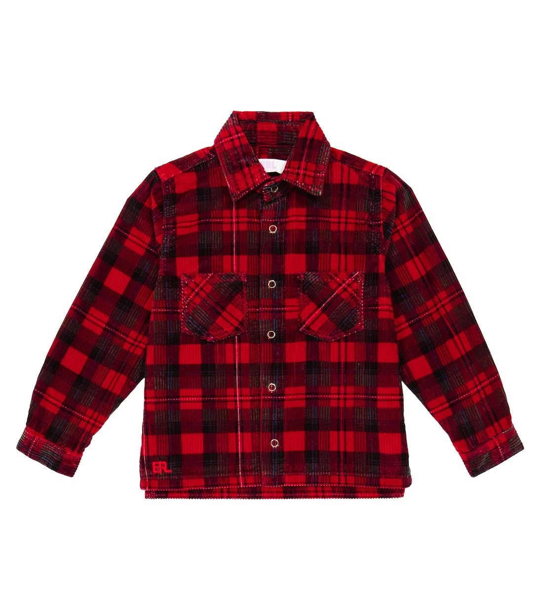 ERL Kids - Plaid cotton corduroy shirt
