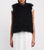 Yves Salomon Black Feather Gilet