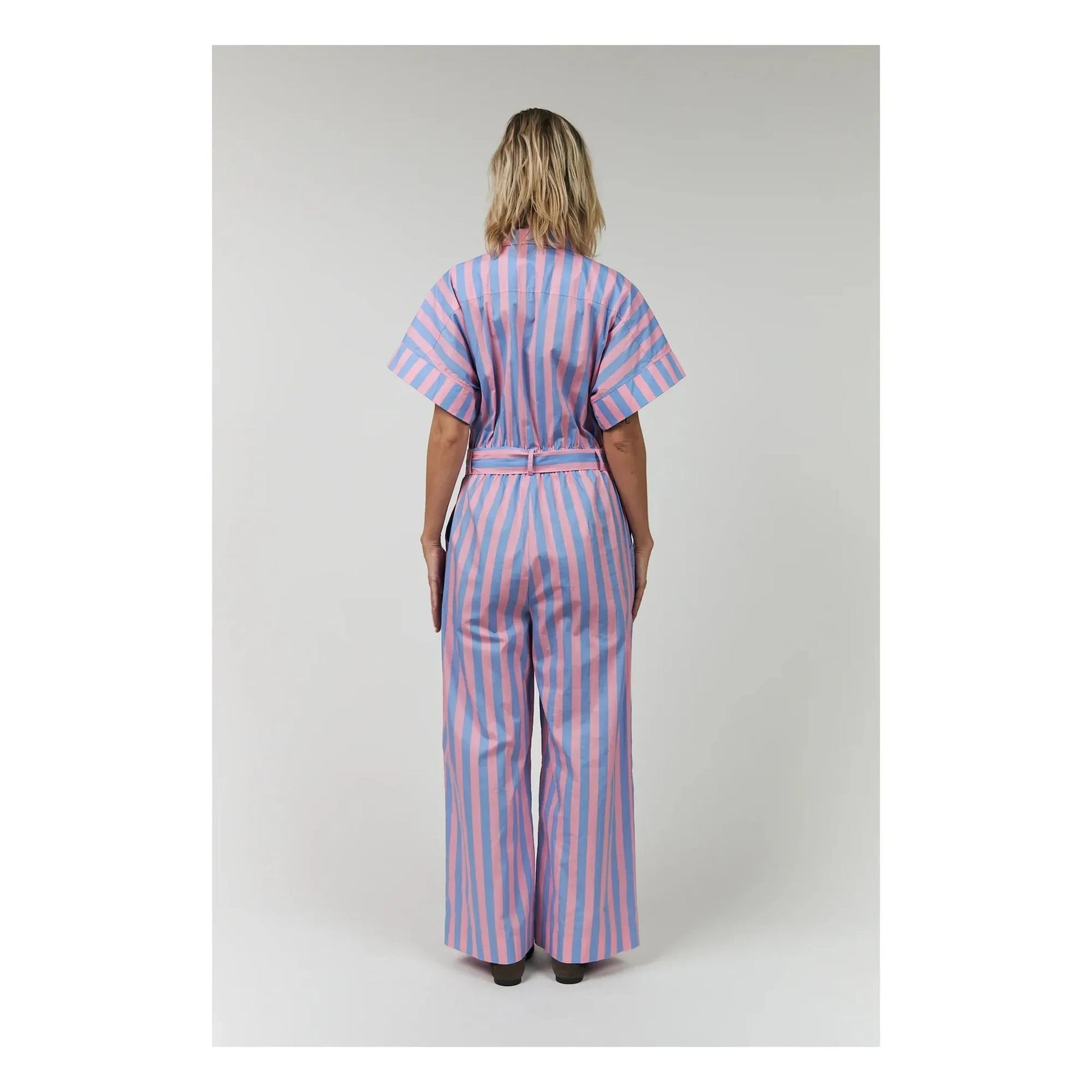 Lollys Laundry - Mathilde Cotton stripes jumpsuit | Pink