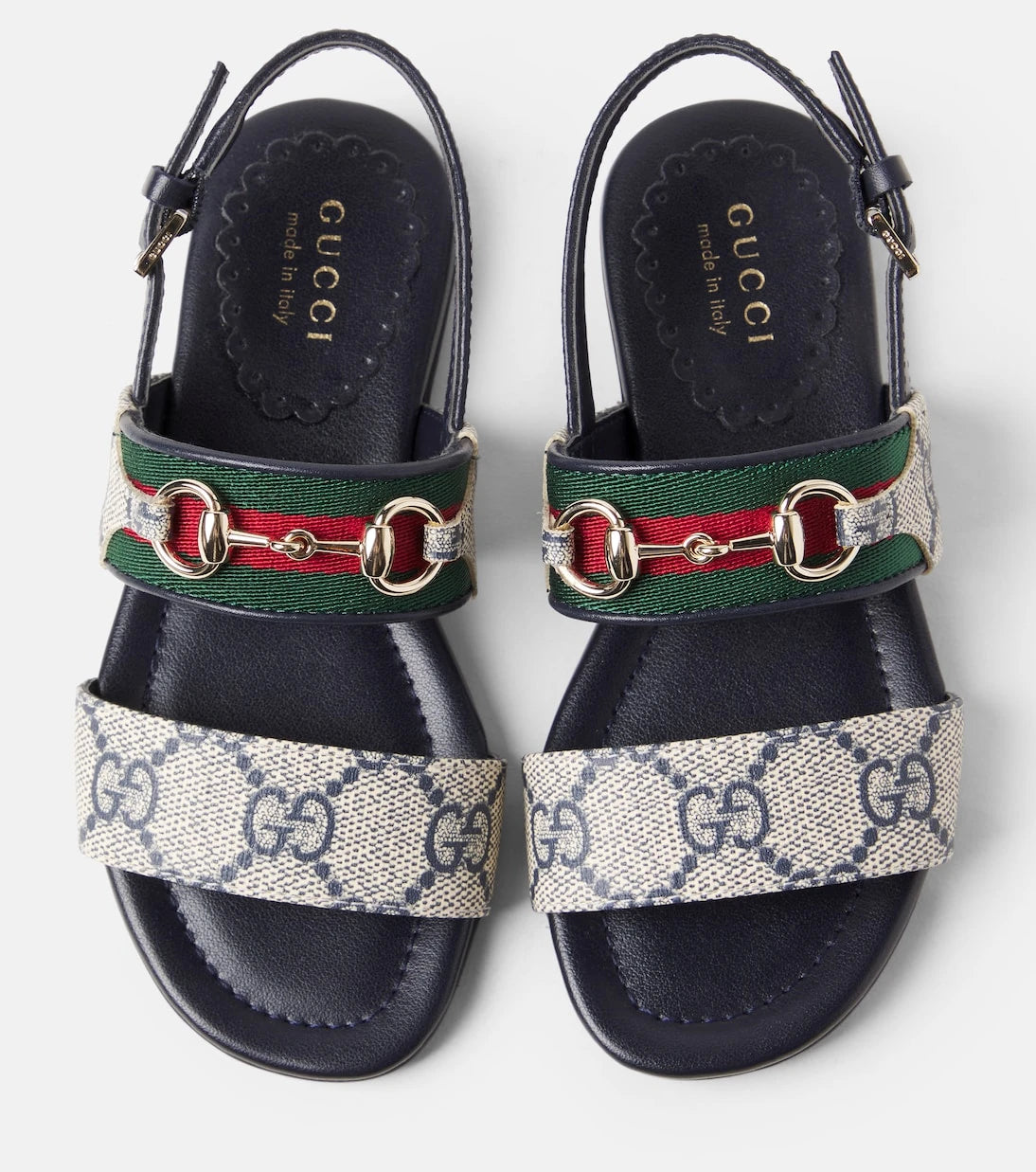 Gucci Kids - Horsebit GG Canvas sandals