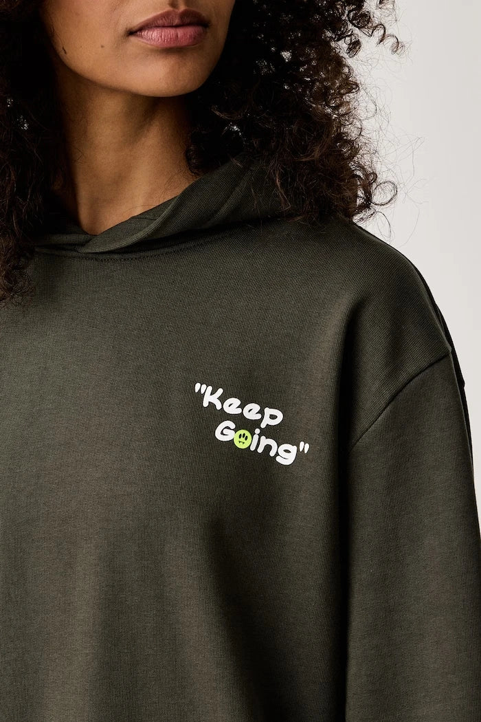 Pamuklu kapüşonlu sweatshirt