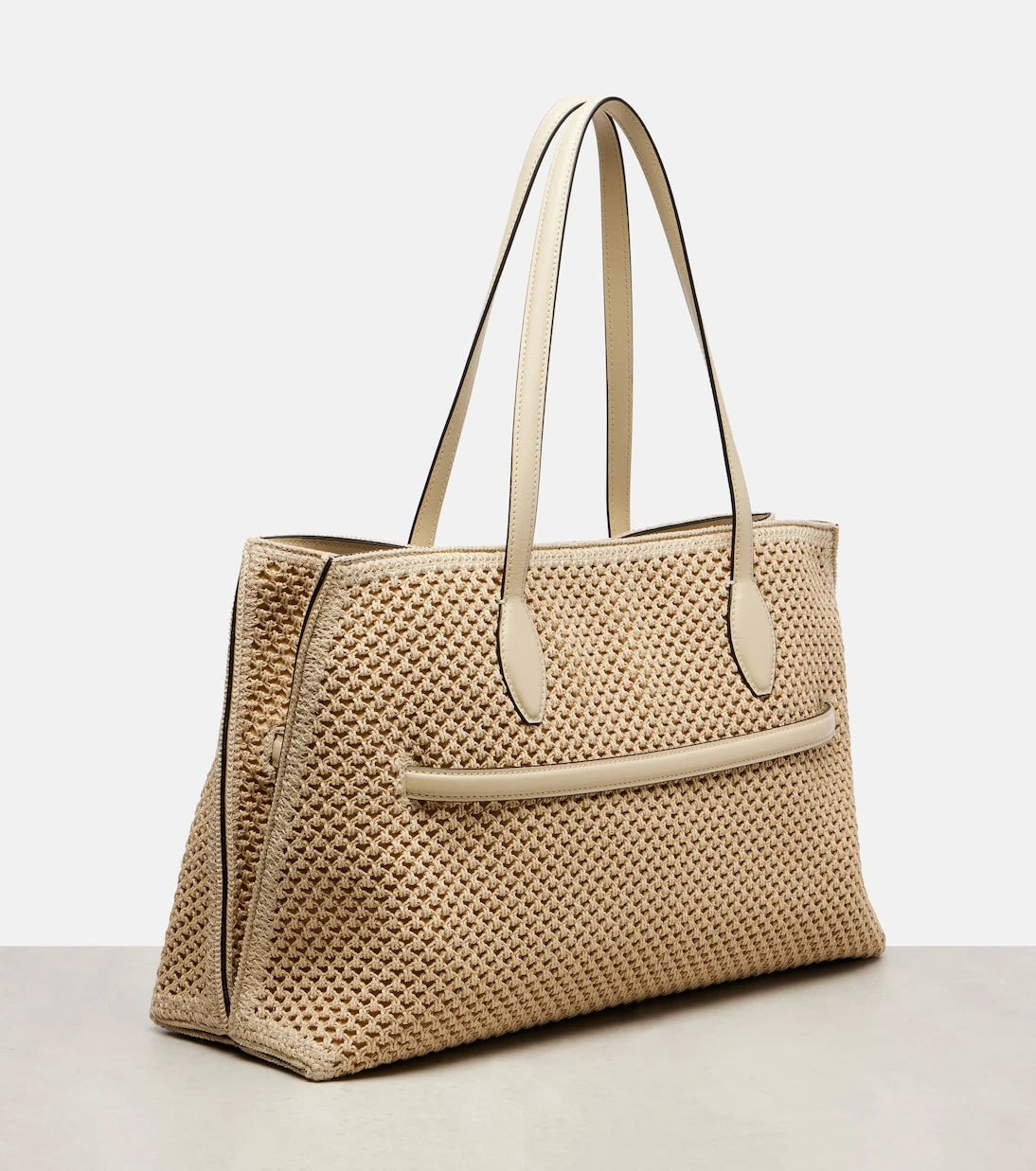 Toteme - Lounge leather-trimmed tote bag