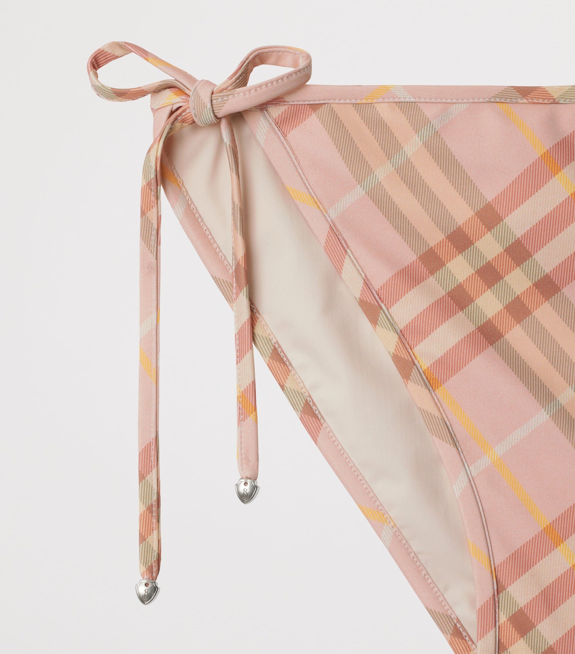 Burberry Pink Check Side-Tie Bikini Briefs