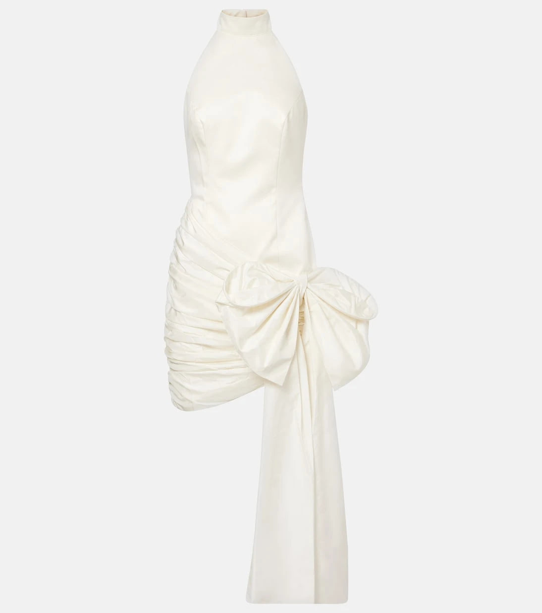Rotate - Bow-detail halterneck satin minidress