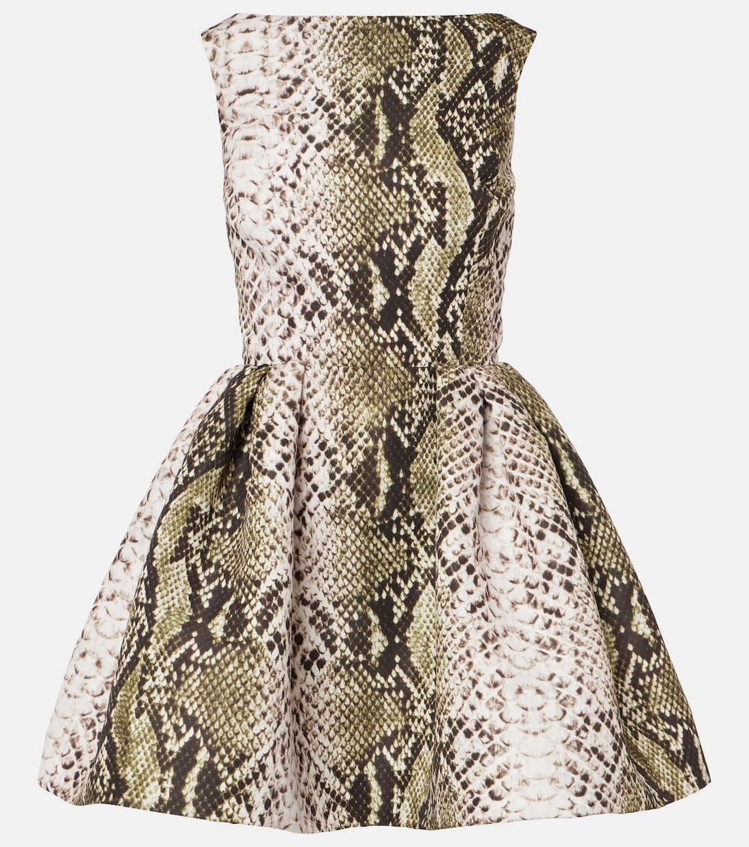 Oscar de la Renta - Snake-print faille minidress