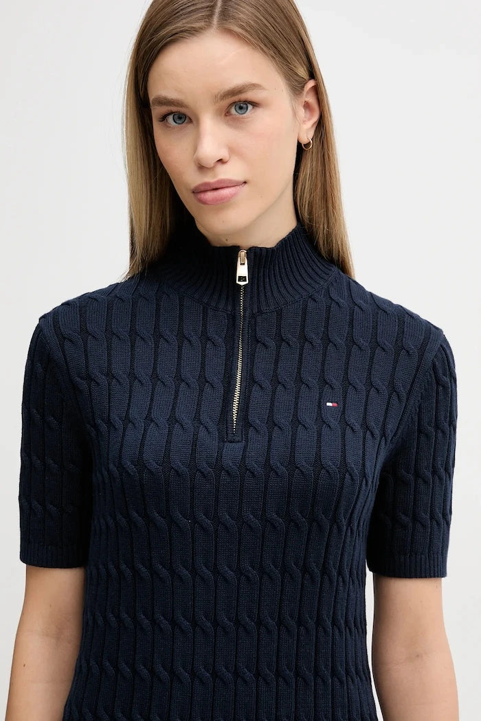 Pamuklu elbise Tommy Hilfiger