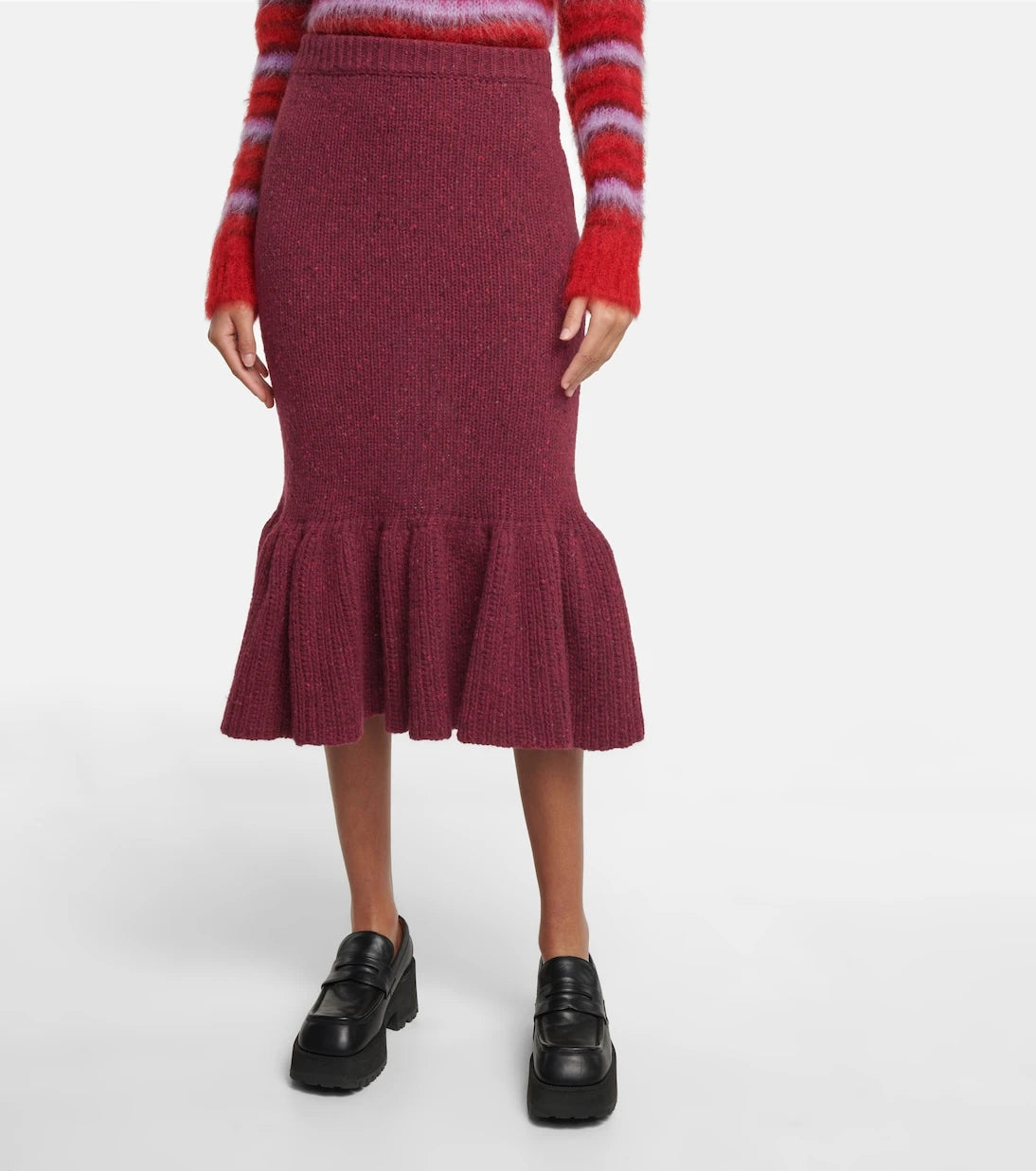 Marni - Wool knit midi skirt