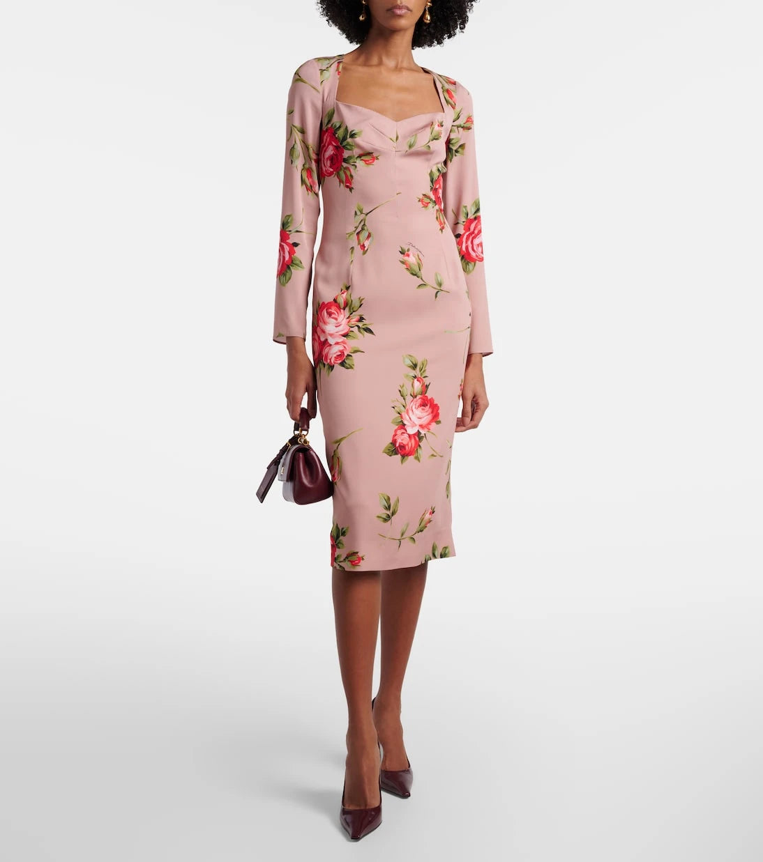 Dolce&Gabbana - Floral silk-blend cocktail dress