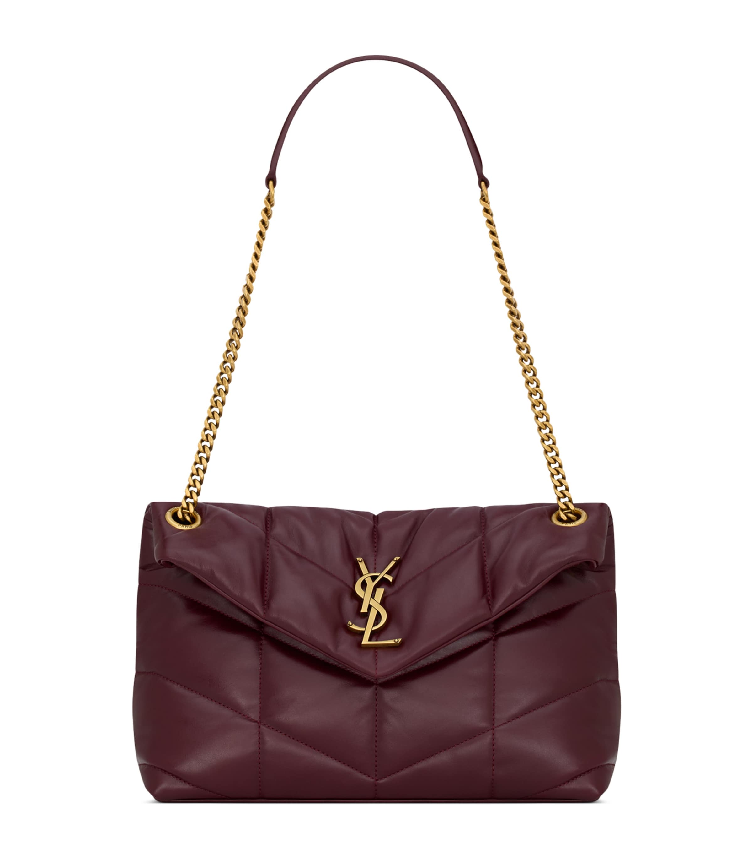 Saint Laurent Red Small Puffer Shoulder Bag