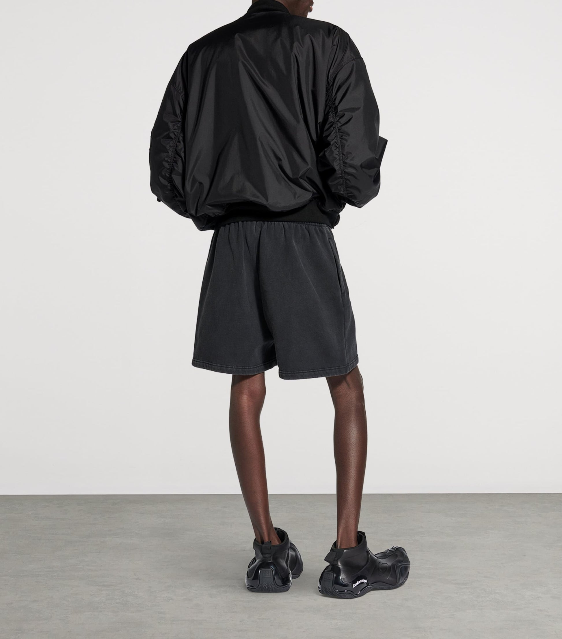 Oversized Cotton Uniform Logo Shorts