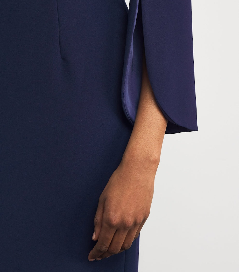 Jenny Packham Black Embellished-Neck Nile Gown