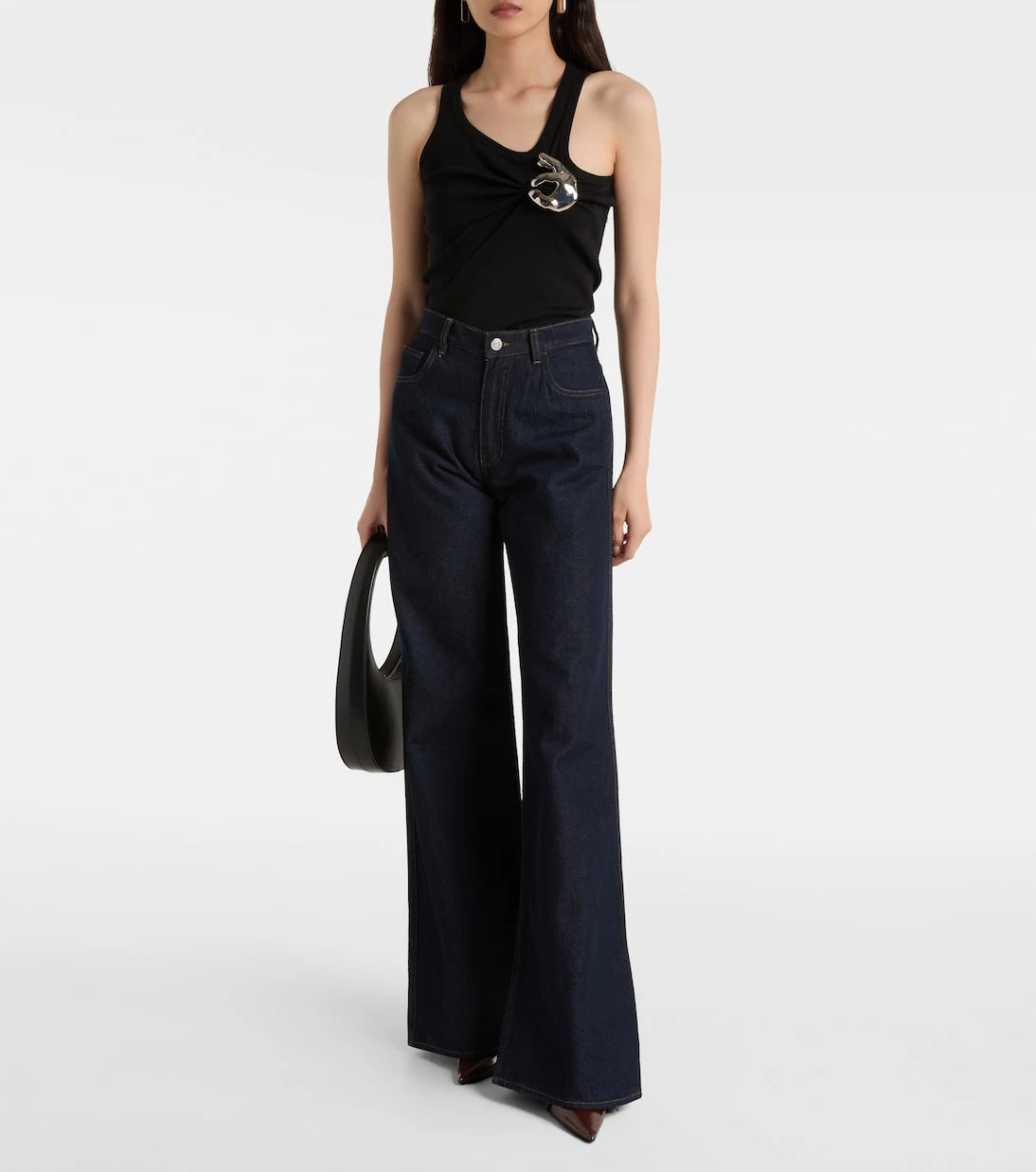 Coperni - Belt Stiletto leather slingback pumps