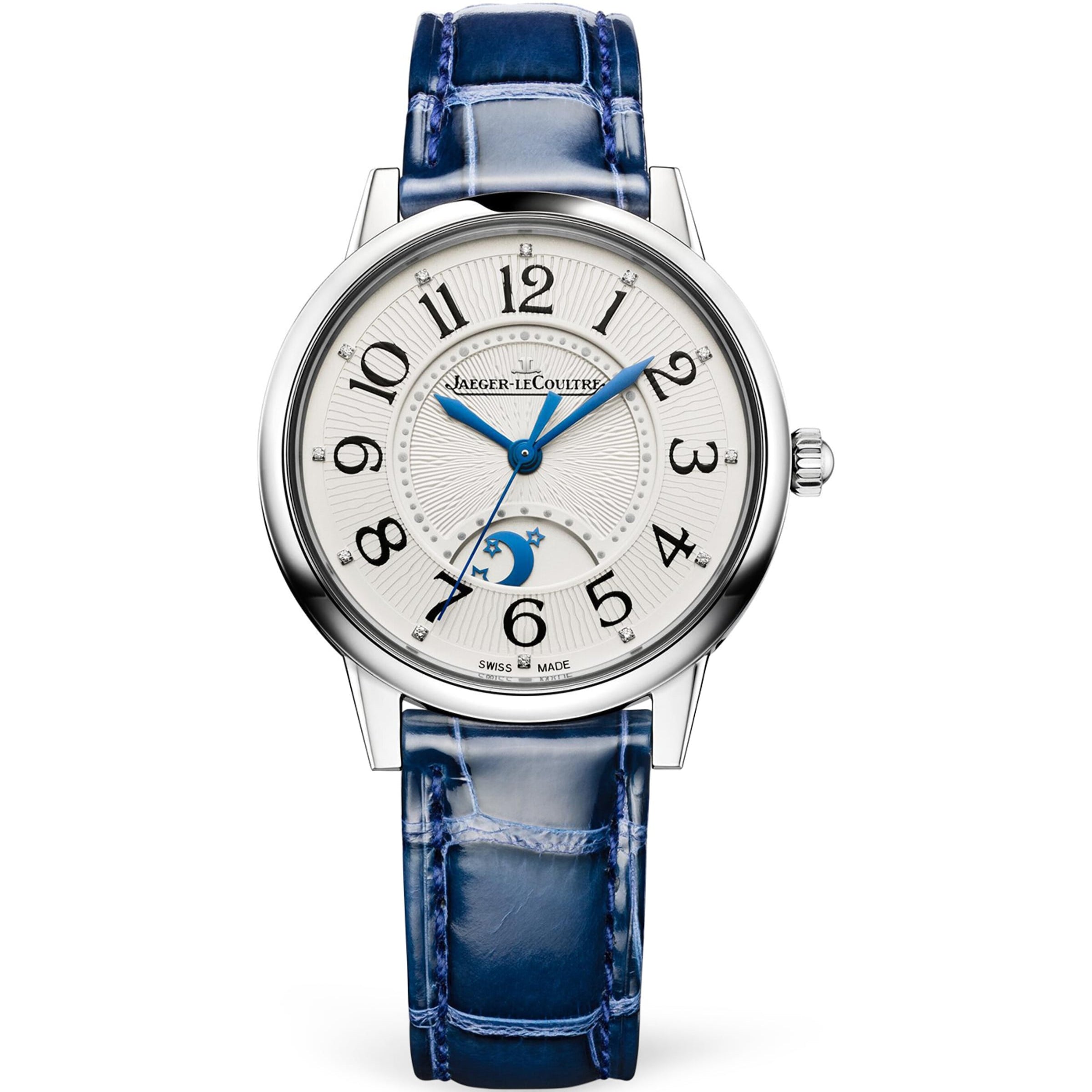 Jaeger-LeCoultre Medium Stainless Steel and Diamond Rendez-Vous Night & Day Watch 34mm