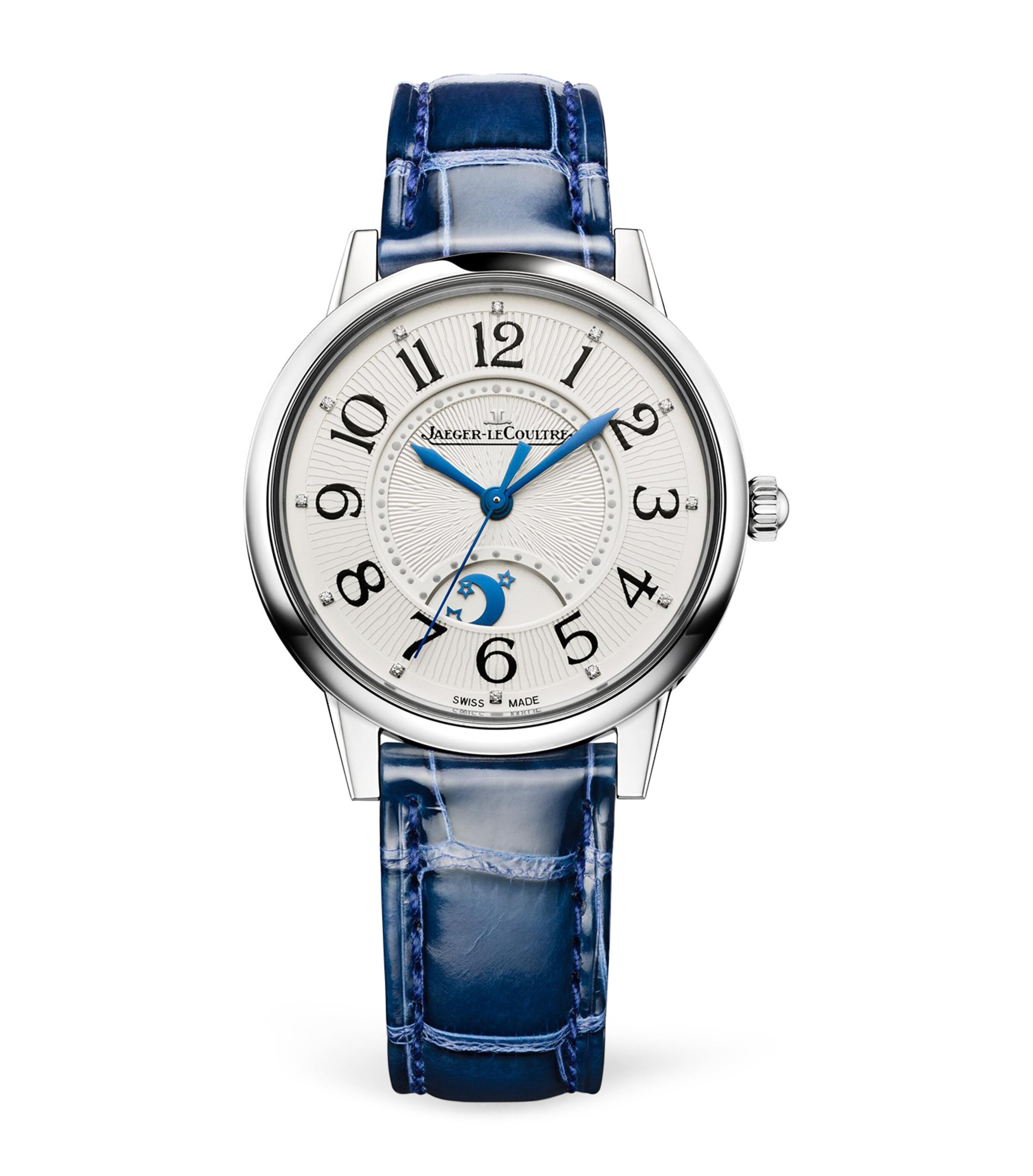 Jaeger-LeCoultre Medium Stainless Steel and Diamond Rendez-Vous Night & Day Watch 34mm