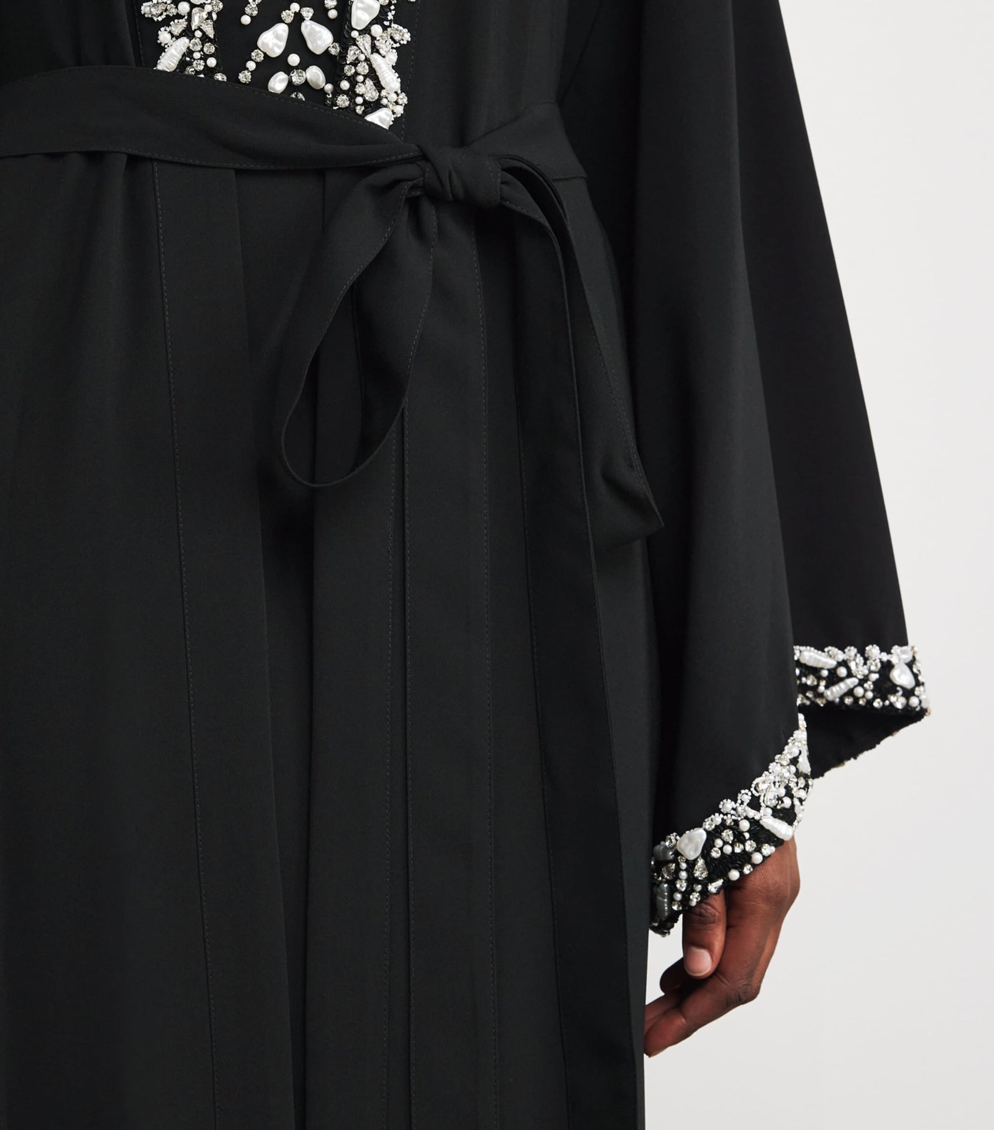 Zuhair Murad Black Pearl-Embellished Robe