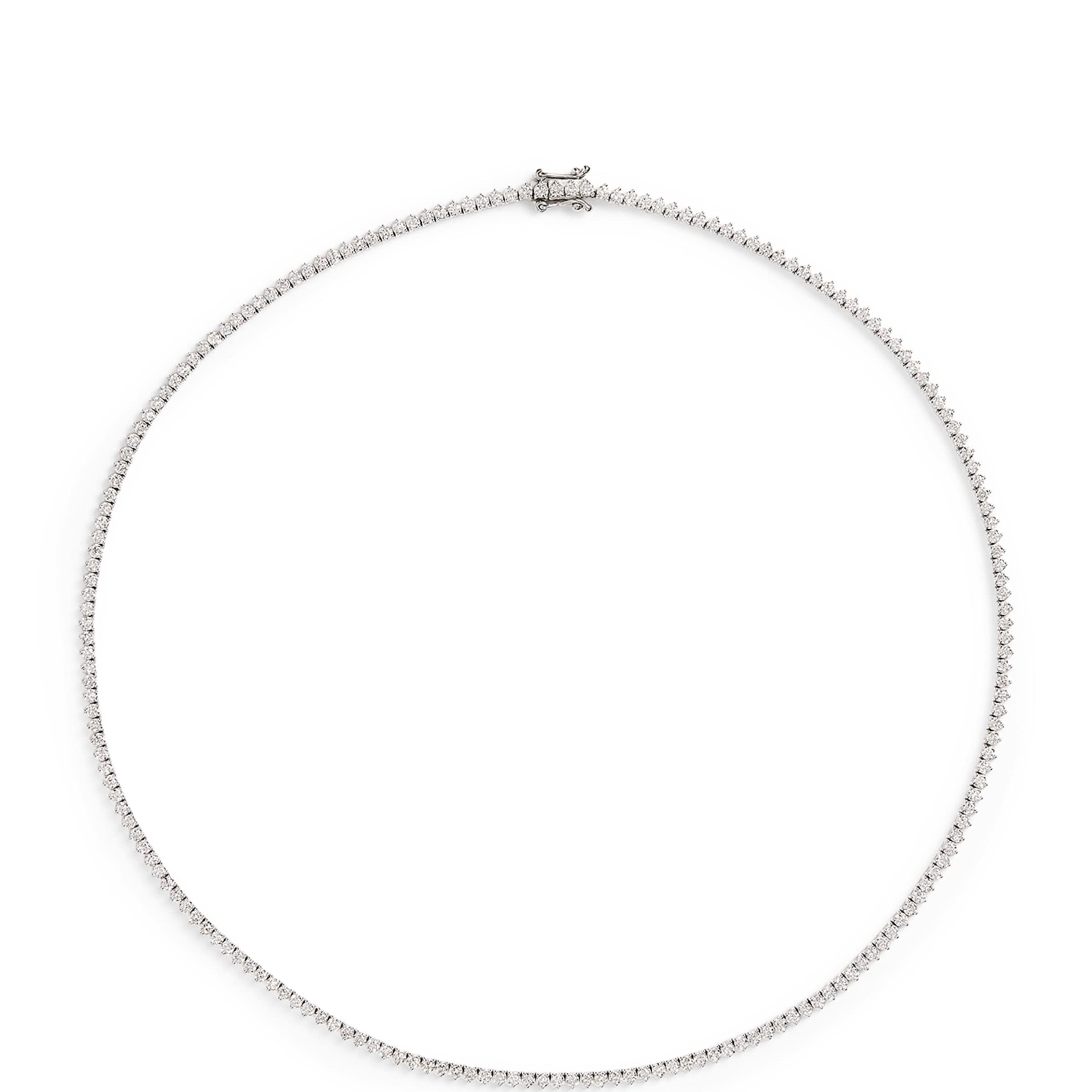 White Gold and Diamond Tennis Necklace (5.25ct)
