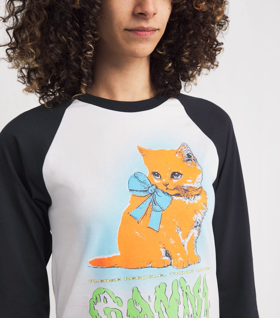 White Organic Cotton Kitty Baby T-Shirt