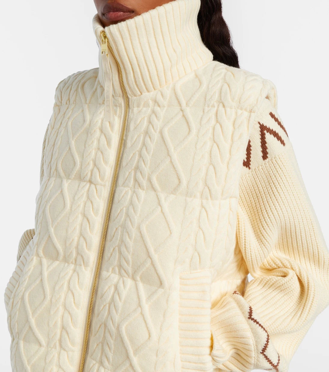 Varley - Irina cable-knit puffer vest