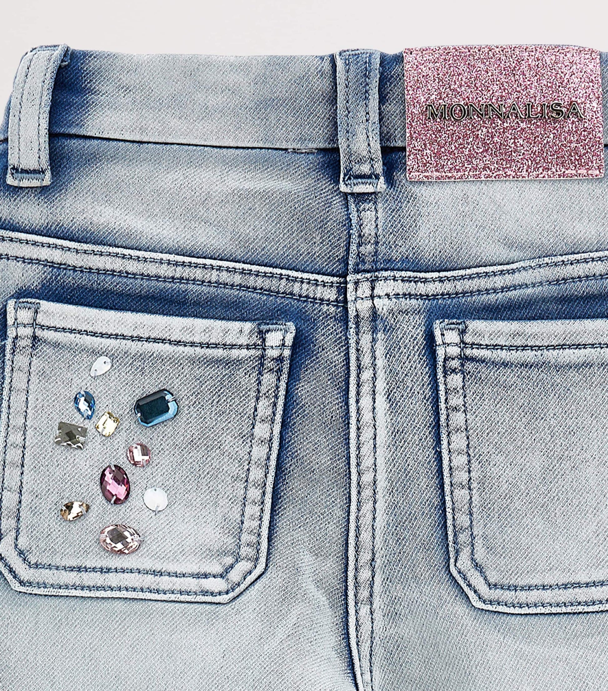 Jewel Stone-Detail Jeans (2-12 Years)