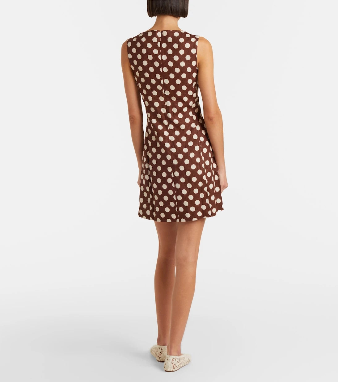 Faithfull - Lydie polka-dot linen minidress