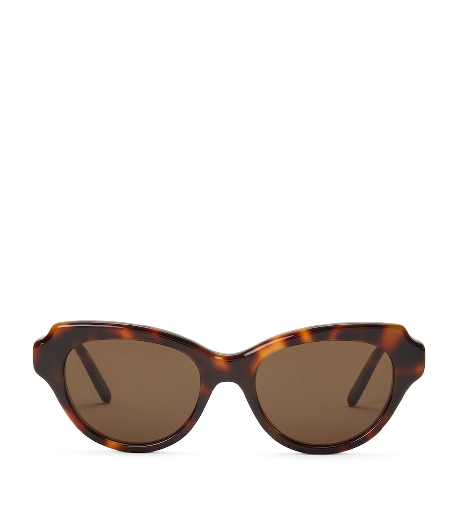 LOEWE Brown Acetate Swan Slim Sunglasses