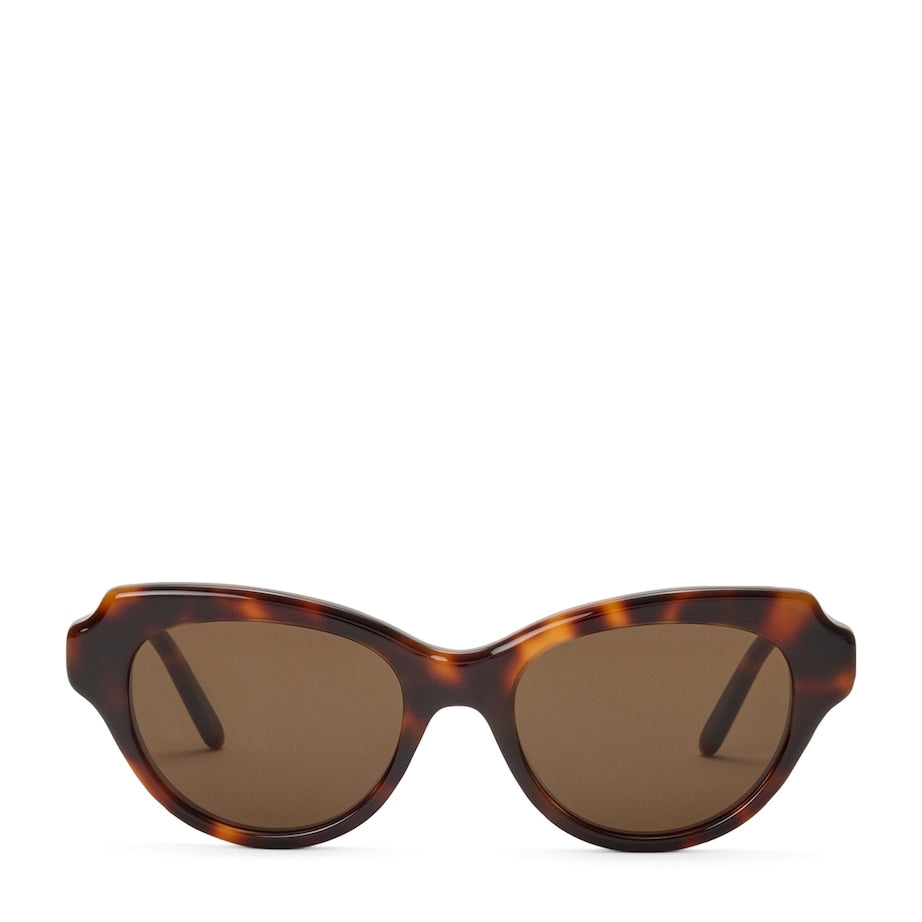 LOEWE Brown Acetate Swan Slim Sunglasses