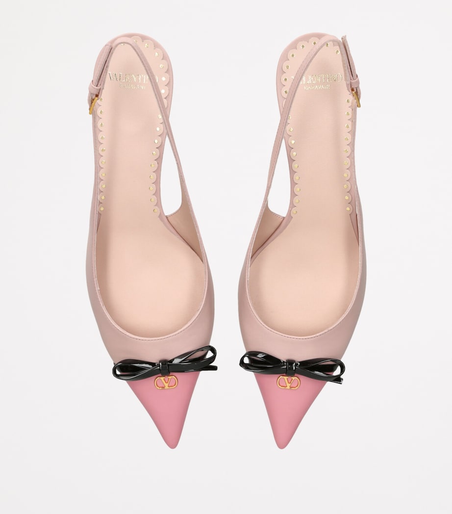 Valentino Garavani White Leather Bepointy Slingback Heels 45