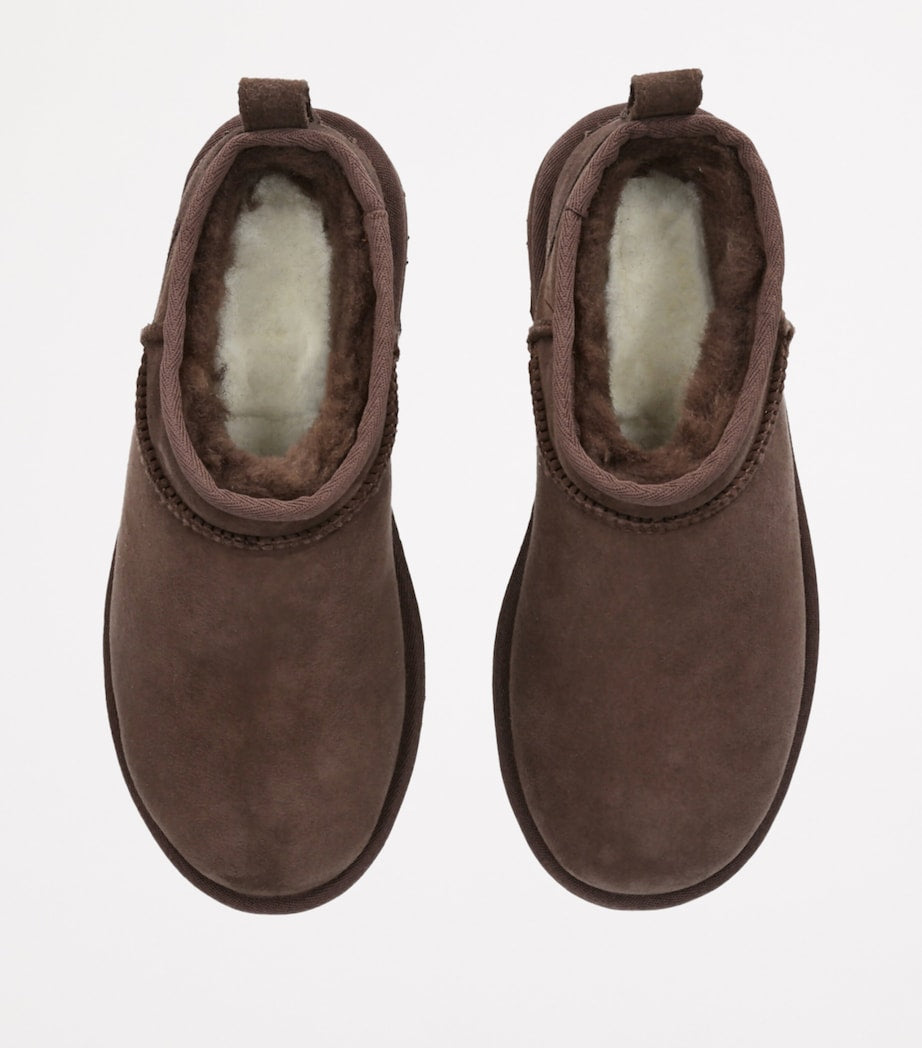 UGG Brown Suede Classic Ultra Mini Boots