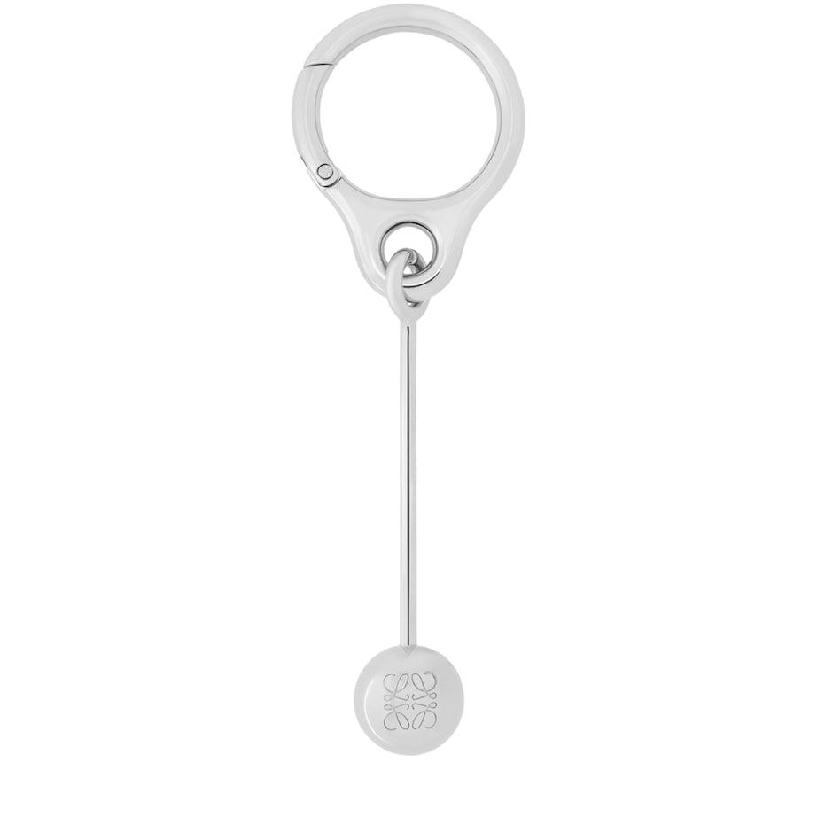 Silver Bar Pebble Keyring