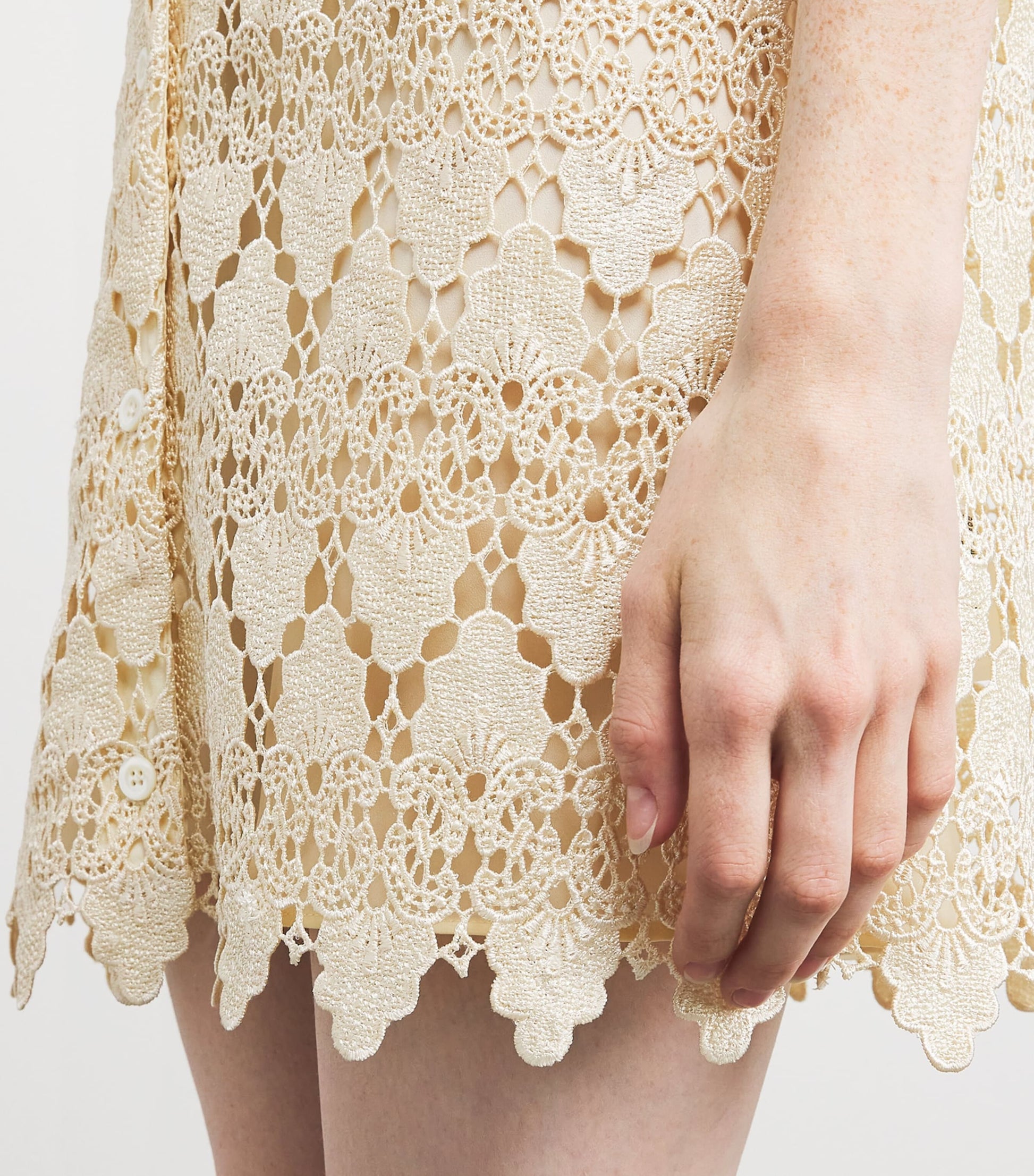 Ivory Lace The Deco Mini Dress