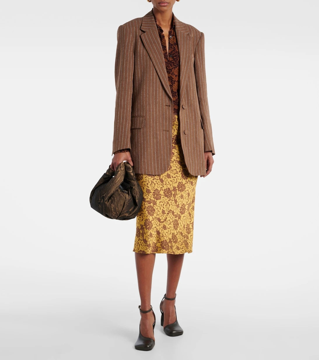 Dries Van Noten - حقيبة يد تويست جاكار